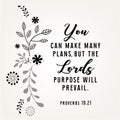 Bible quote verbs in floral wreath design Royalty Free Stock Photo