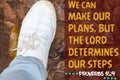 Bible Quotes Proverbs 16:9 we can make our plans, but the Lord determines our steps