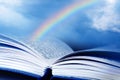 Bible with rainbow Royalty Free Stock Photo