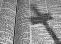 Bible with Shadow of a Cross Royalty Free Stock Photo