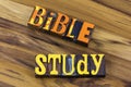 Bible study christian religion reading book learning together Royalty Free Stock Photo