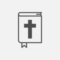Bible vector icon set. Isolated holy bible icon vector design