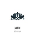 Bible vector icon on white background. Flat vector bible icon symbol sign from modern literature collection for mobile concept and Royalty Free Stock Photo