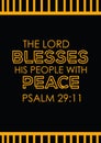 Bible verses " the lord blesses his people with peace psalm 29:11