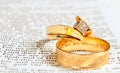 Bible & wedding rings Royalty Free Stock Photo