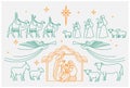 Biblical elements for postcards or Christmas designs.