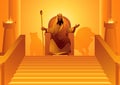 King solomon sits on the throne Royalty Free Stock Photo