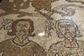 Biblical figures on the mosaic floor Royalty Free Stock Photo