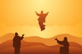 The ascension of Jesus Vector Illustration