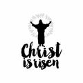 Biblical illustration. Christ is risen. Happy easter Royalty Free Stock Photo