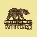 Biblical illustration. Christian lettering. Fruit of the spirit - faithfulness. Galatians 5:22. Royalty Free Stock Photo