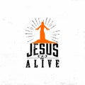 Biblical illustration. Jesus is alive. Easter.