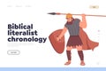 Biblical literalist chronology landing page for website with online Israeli people religious stories