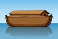 Biblical Noah`s Ark. Vector drawing