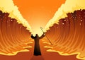 Moses and The Red Sea Royalty Free Stock Photo