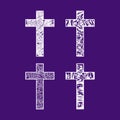 Biblical symbols. Set of Christian crosses
