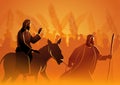 Jesus comes to Jerusalem as King Royalty Free Stock Photo