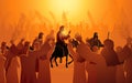 Jesus comes to Jerusalem as King, Palm Sundays feast day Royalty Free Stock Photo