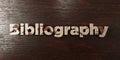 Bibliography - grungy wooden headline on Maple - 3D rendered royalty free stock image Royalty Free Stock Photo