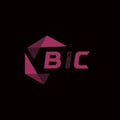 BIC creative minimalist letter logo. BIC unique vector initials alphabet letter logo design Royalty Free Stock Photo