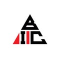 BIC triangle letter logo design with triangle shape. BIC triangle logo design monogram. BIC triangle vector logo template with red Royalty Free Stock Photo