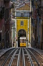 The Bica Funicular - Lisbon, Portugal Royalty Free Stock Photo