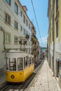 The Bica Funicular, sometimes known as the Elevador da Bica, Lisbon, Portugal Royalty Free Stock Photo