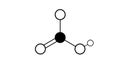 bicarbonate molecule, structural chemical formula, ball-and-stick model, isolated image polyatomic anion