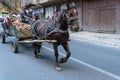 BICAZ GORGE, MOLDOVIA/ROMANIA - SEPTEMBER 19 : Man with horse an