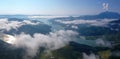 Bicaz lake and Ceahlau mountain landscape