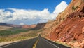 Bicentennial Highway in Utah near Blanding Royalty Free Stock Photo
