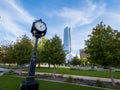 Bicentennial Park in Oklahoma City - downtown district Royalty Free Stock Photo