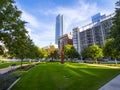 Bicentennial Park in Oklahoma City - downtown district Royalty Free Stock Photo