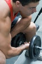 Bicep Curl - Side Shot Royalty Free Stock Photo