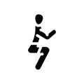 bicep curls fitness exercise arm glyph icon vector illustration