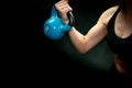 Bicep exercise with 8 KG kettlebells