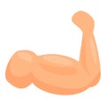 Bicep muscle icon cartoon vector. Strong arm Royalty Free Stock Photo