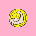 Bicep muscle line icon