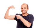 Biceps boasting Royalty Free Stock Photo