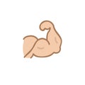 Biceps doodle icon