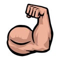 Biceps Flex Arm Vector Icon Royalty Free Stock Photo