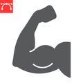 Biceps glyph icon Royalty Free Stock Photo