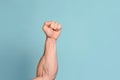 Biceps hands power background. Generate Ai