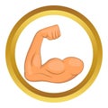 Biceps hands vector icon