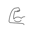 Biceps icon element of fitness icon for mobile concept and web apps. Thin line biceps icon can be used for web and Royalty Free Stock Photo