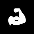 Biceps icon and fitness concept