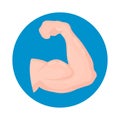 Biceps icon. isolated on white background. Royalty Free Stock Photo