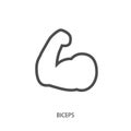 Biceps icon lineart Royalty Free Stock Photo