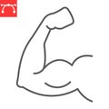 Biceps line icon Royalty Free Stock Photo