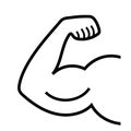 Biceps line vector icon Royalty Free Stock Photo